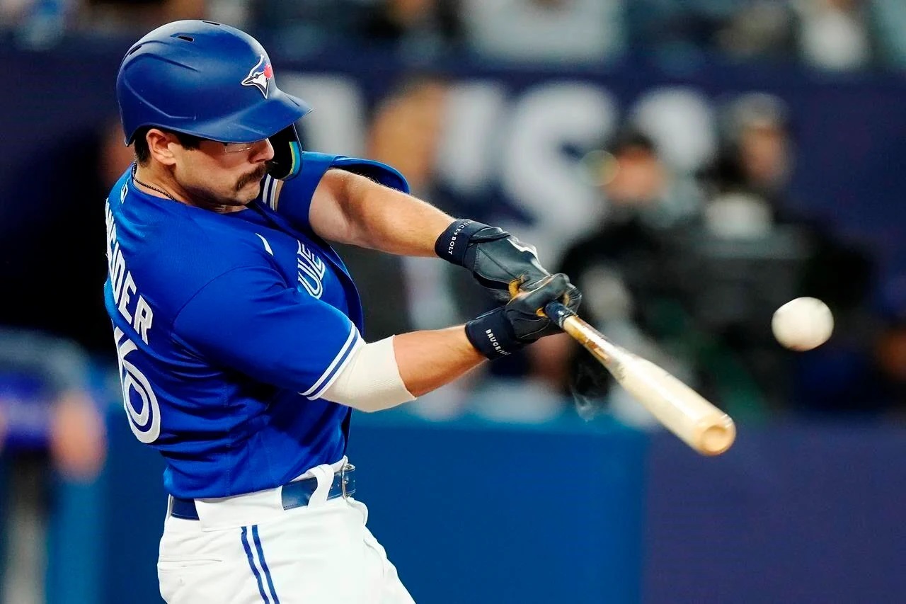 Davis Schneider hits his ninth home run of the season against the Red Sox