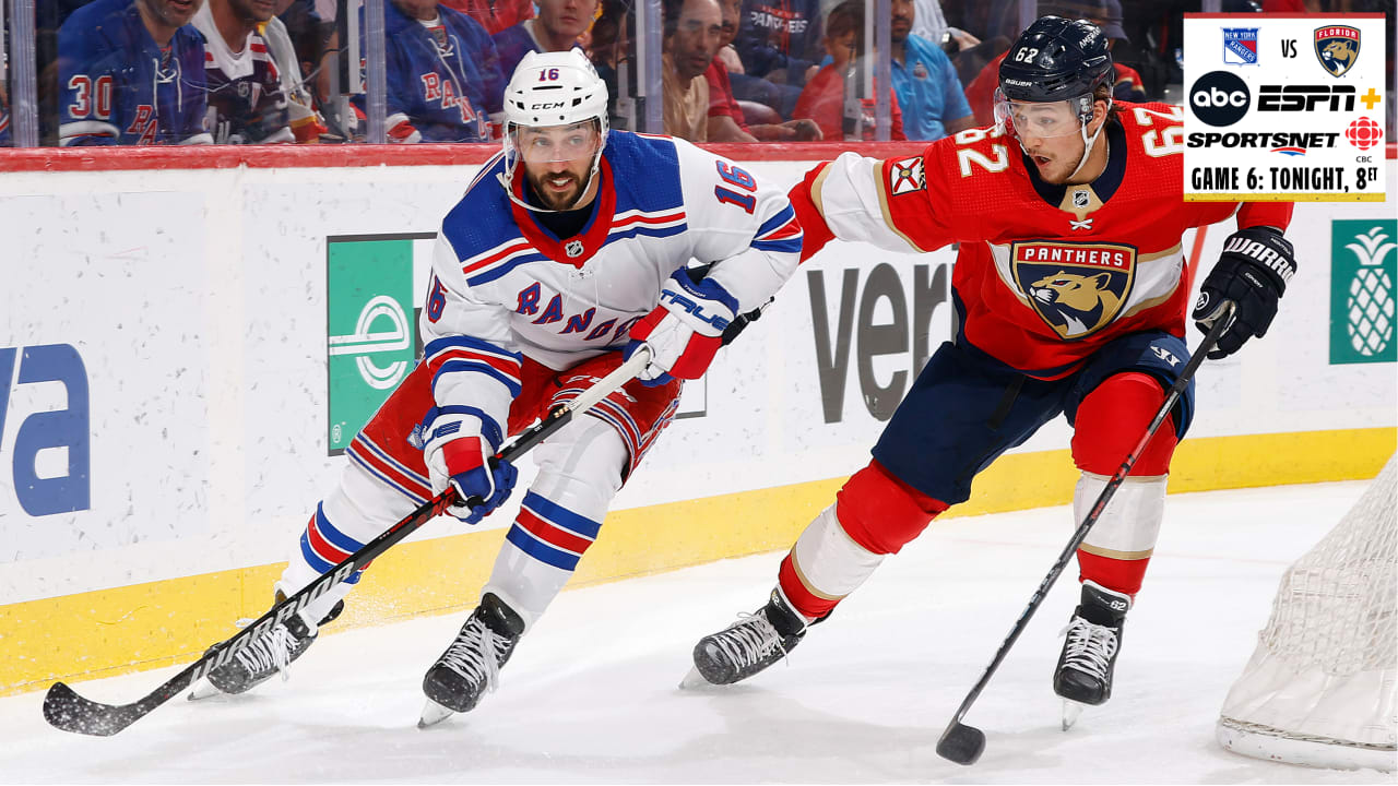 Game 6 of the Eastern Conference Final between the Rangers and Panthers airing on Sportsnet