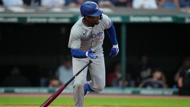 Josh Naylor of the Guardians hits his 20th home run of the season