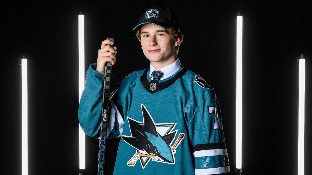 Macklin Celebrini chosen as first overall pick by Sharks in NHL Draft