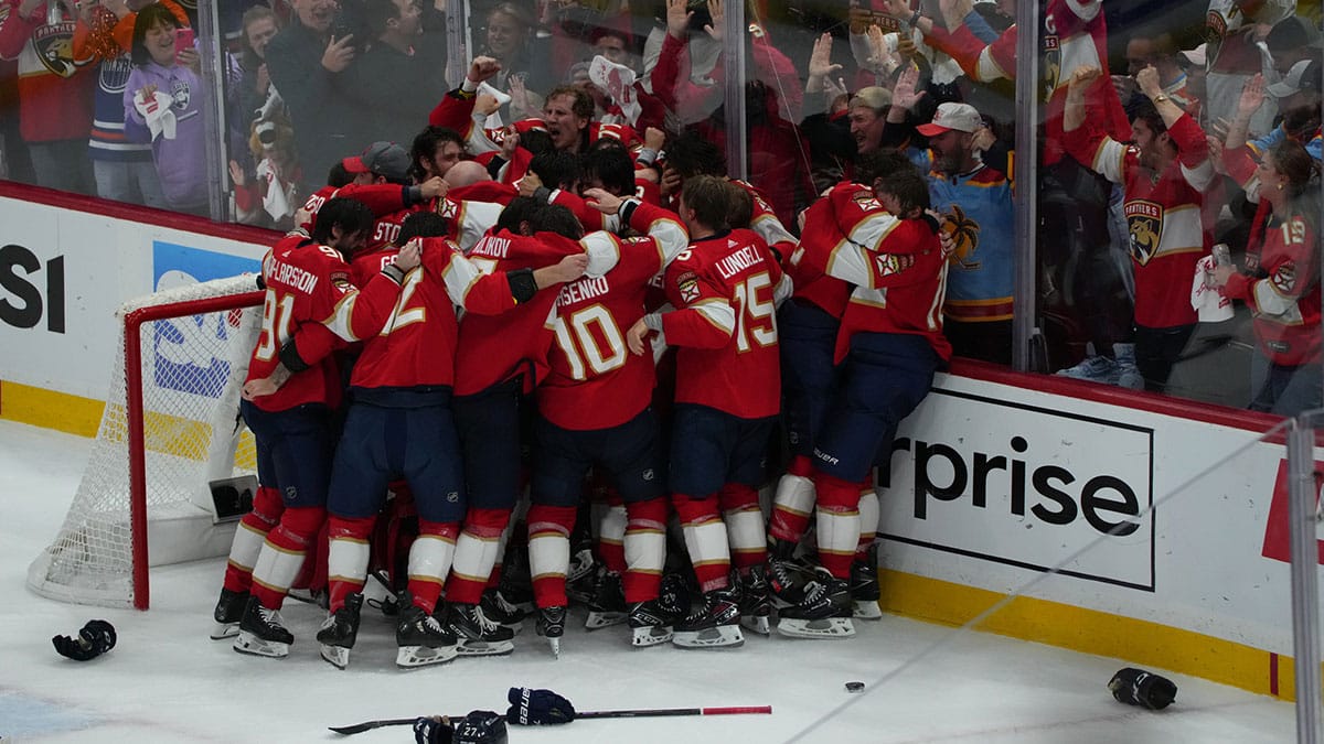 Panthers Celebrate Stanley Cup Win with Team Photo