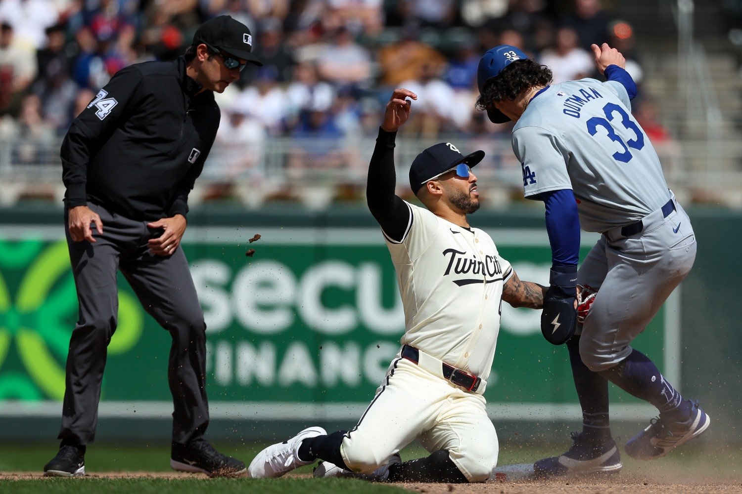 Carlos Correa of the Twins exits game against Astros due to hit by pitch