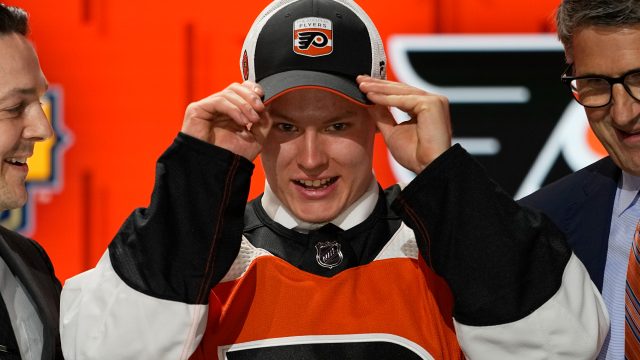 Matvei Michkov, Flyers top prospect, greeted by team management at JFK Airport