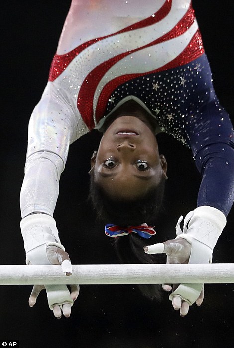 Simone Biles wows audience with Olympic comeback performance in front of star-studded crowd