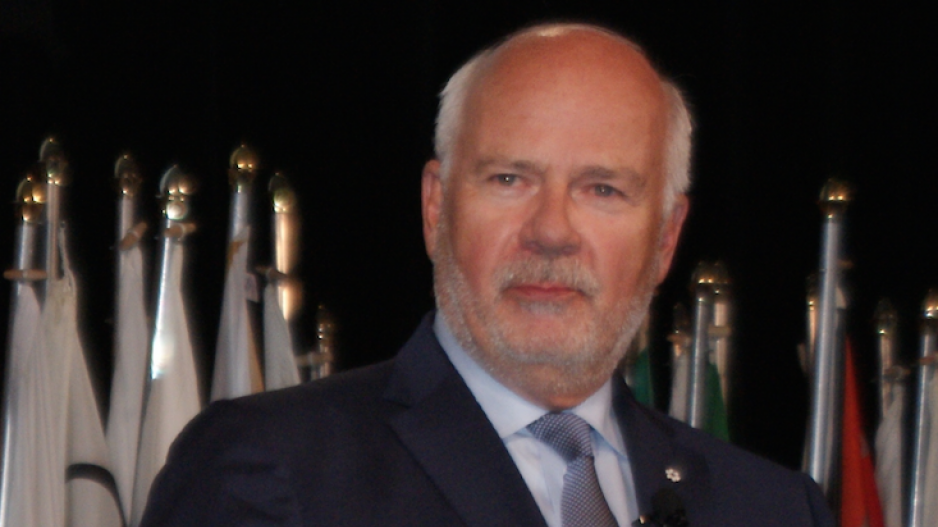 Who Peter Mansbridge believes should carry the flag for Canada