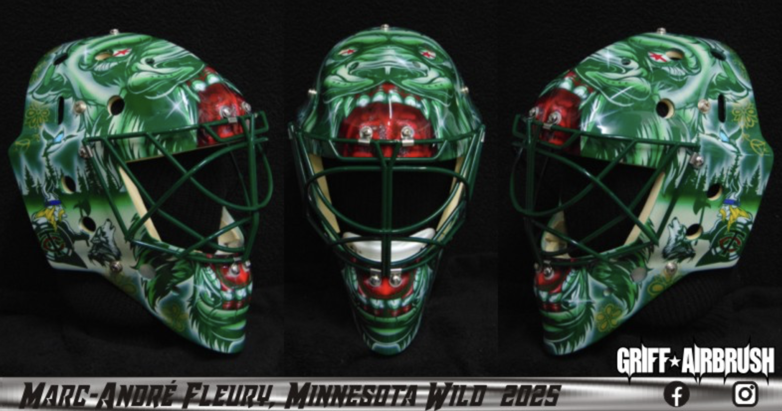 "Airbrush Artist Reveals Marc-Andre Fleury's Mask Designs for His Last Season in the NHL"