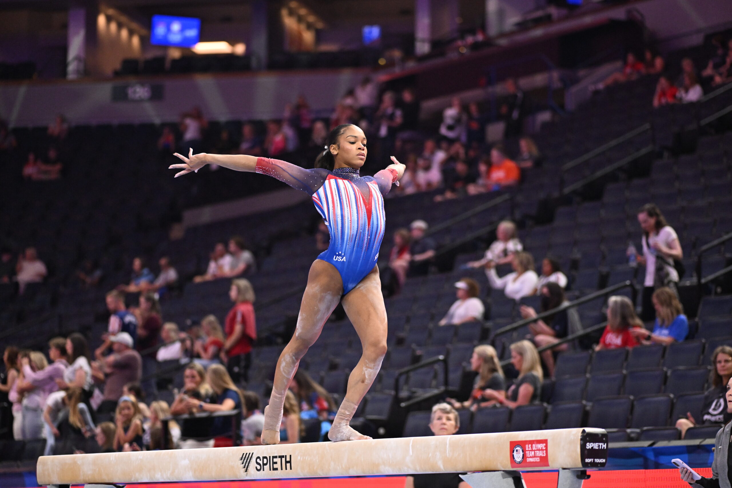 Ana Barbosu presents bronze medal to Jordan Chiles, marking historic achievement in gymnastics