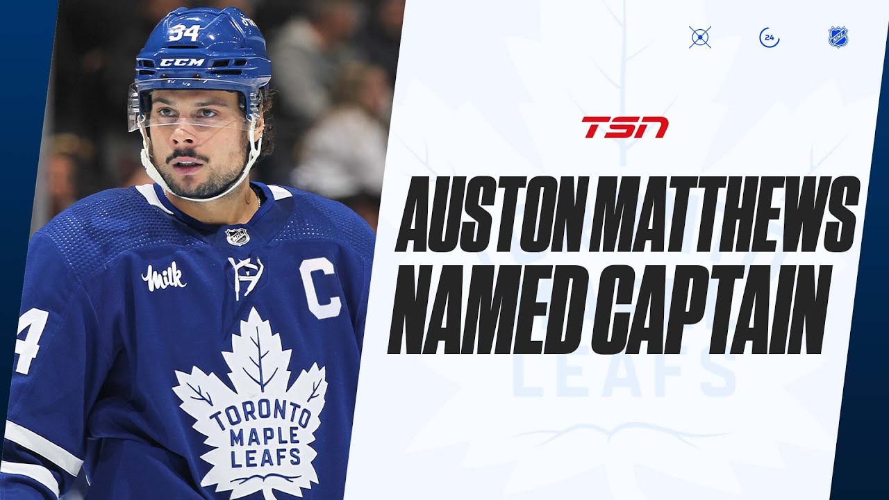 Auston Matthews named captain of the Toronto Maple Leafs