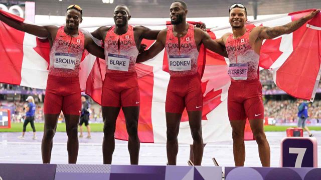 Canada Wins Gold in 4×100 Relay at Sports World Championships