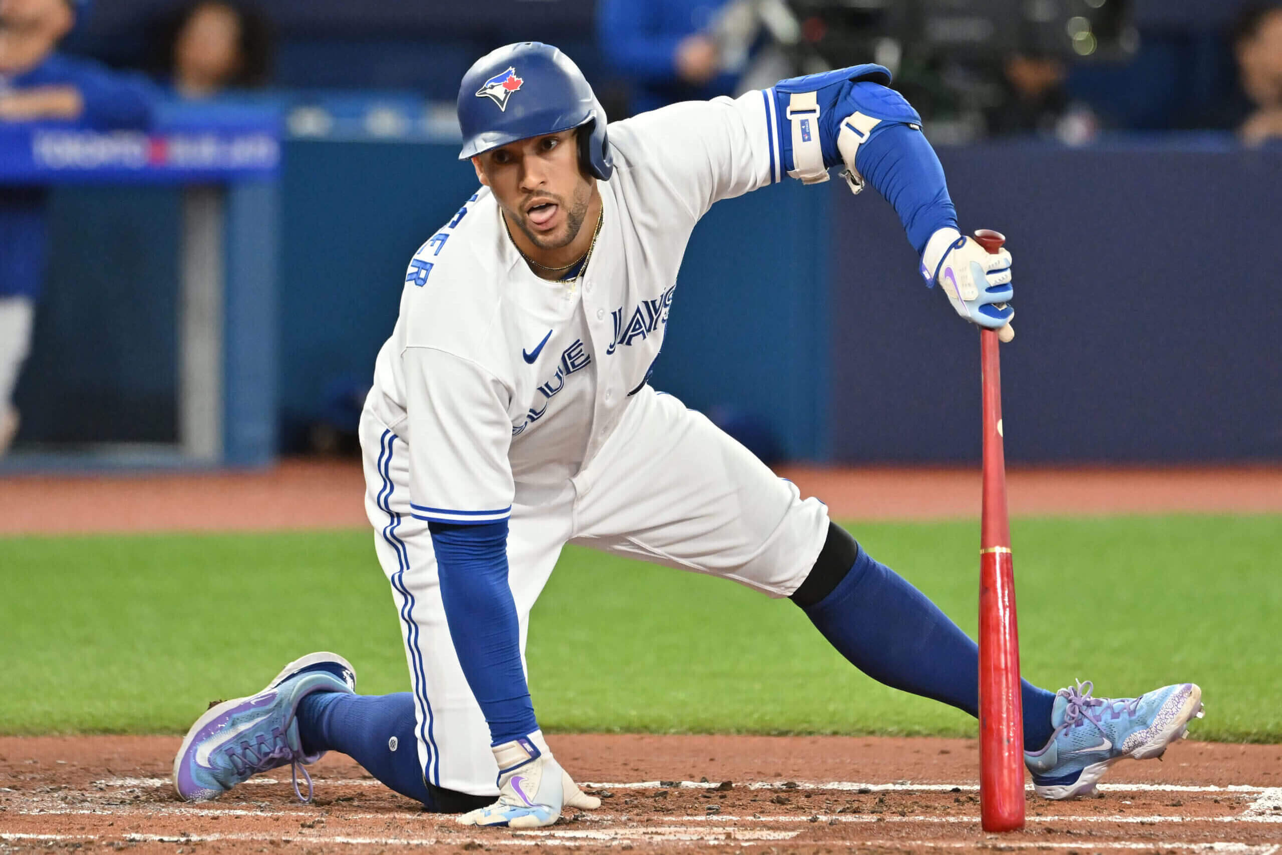 Clement of the Blue Jays Hits Home Run off Pitch with Unusual Height