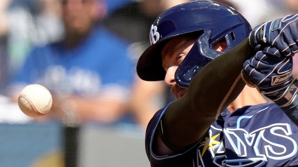 Springer hits a two-run home run to left field for the Blue Jays