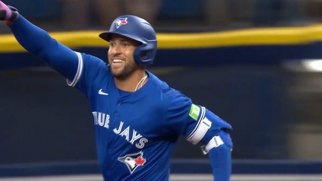 Springer hits three-run home run around Pesky's Pole for Blue Jays