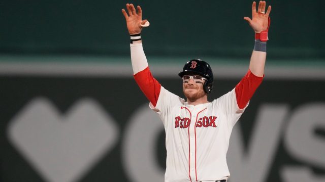 Toronto Blue Jays player Jansen featured on Fenway Park scoreboard as opposing team